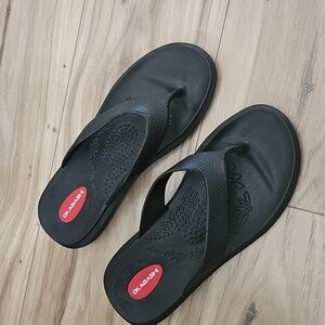 Okabashi Maui Womens Flip-Flop Sandals Black Size Small (5-6)